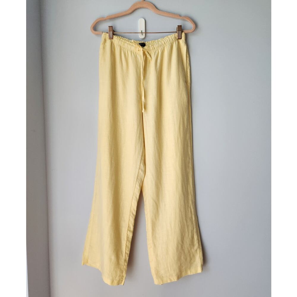 NWT J. Crew Soleil Pant In Linen Yellow XS - Picture 5 of 11